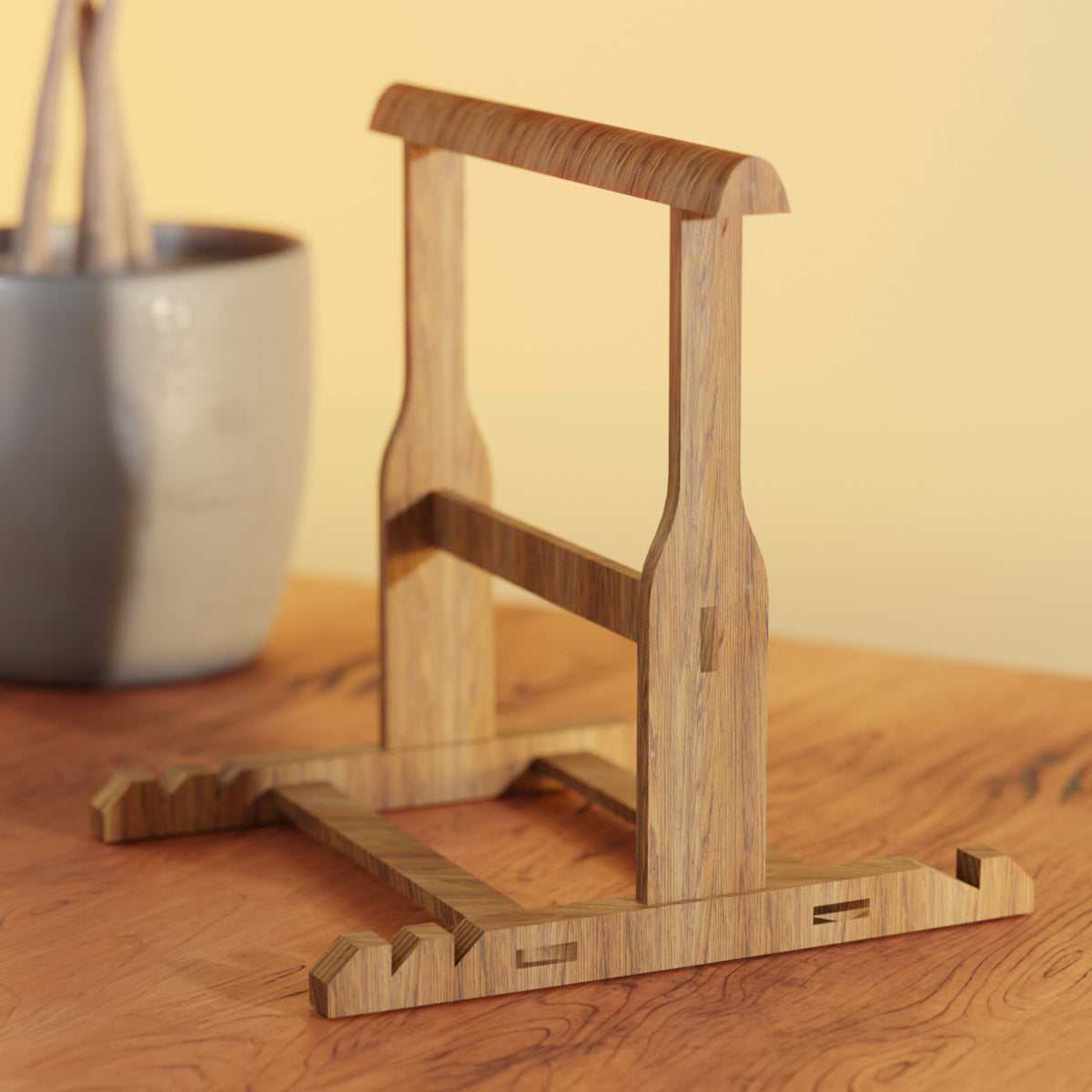 Chevalet de table plexiglas et bois pour livres et objets plats