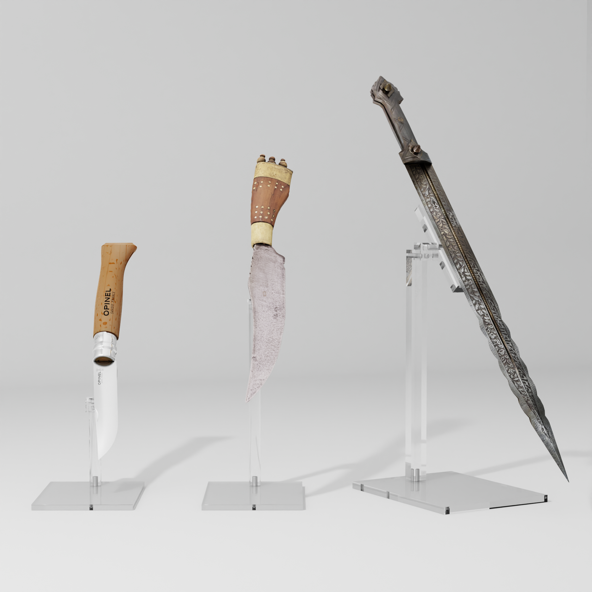 Présentoir couteau en plexiglas