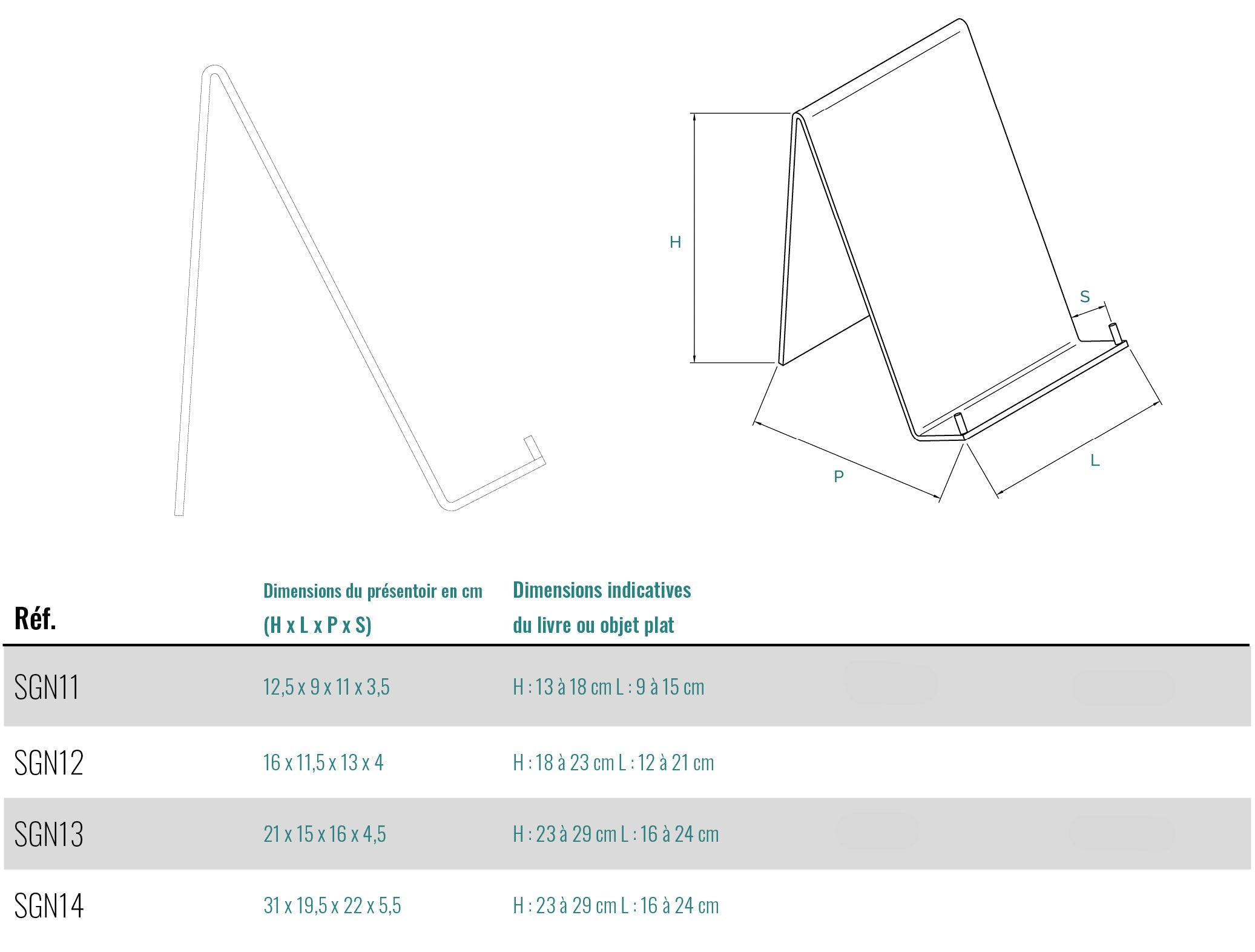 Présentoir en Plexiglas pour Livres fermés ⎸  Supports livres fermés