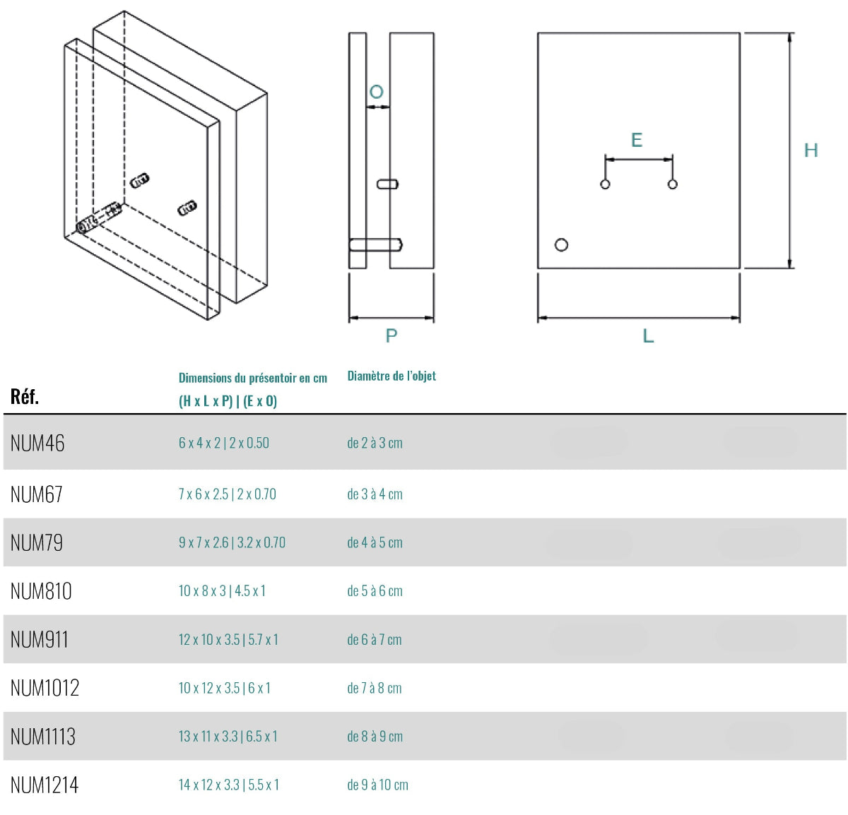 Plexiglas display for 2 to 3 cm coins