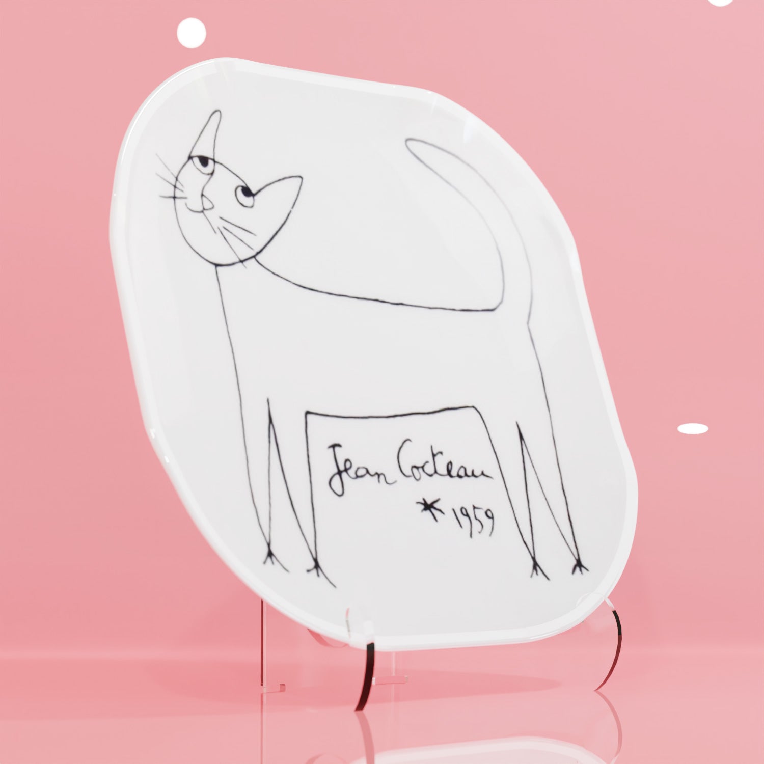 Présentoir Plexiglas Assiette lourde - Présentation droite