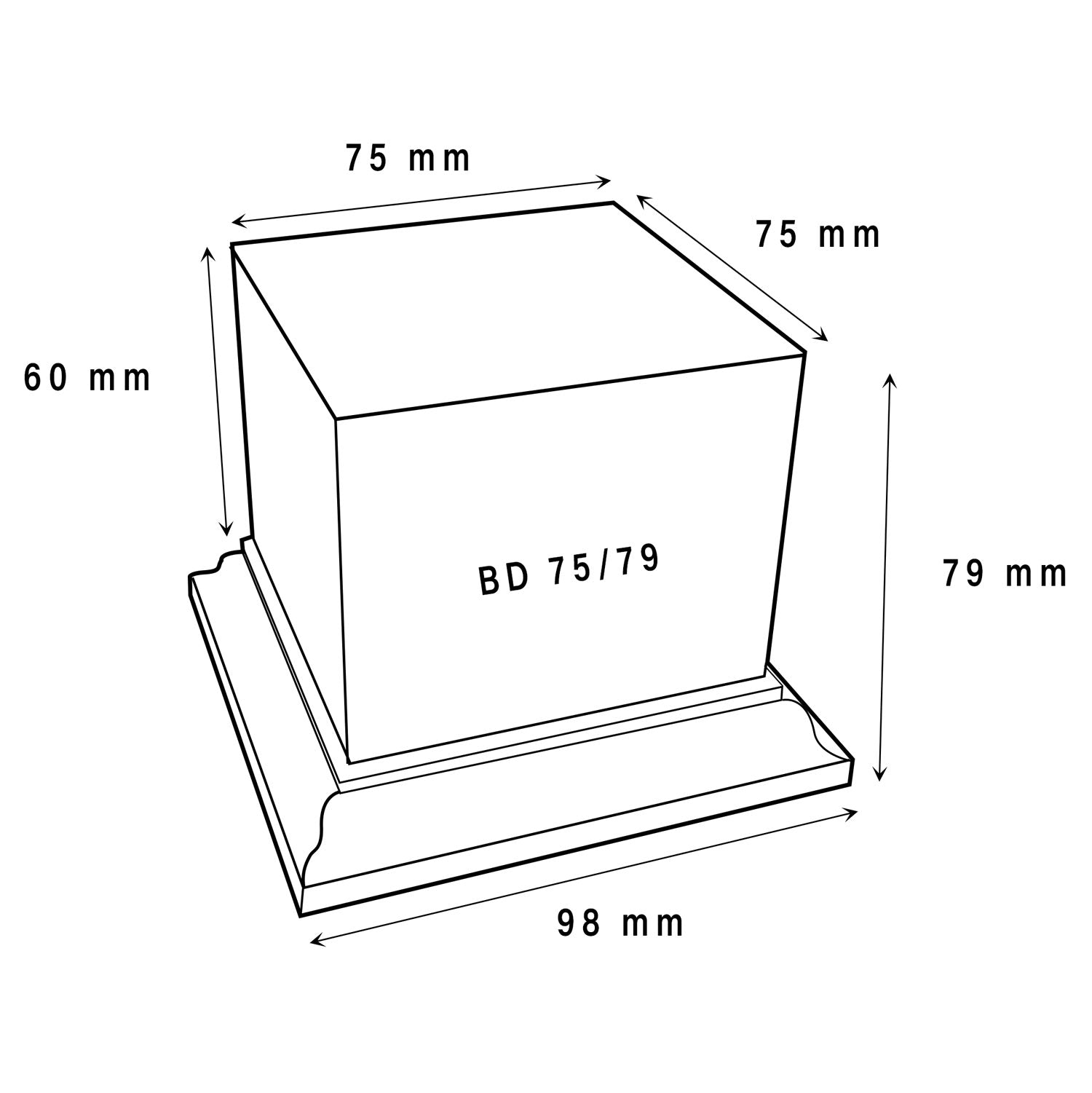 Socle de présentation en bois massif -BD4