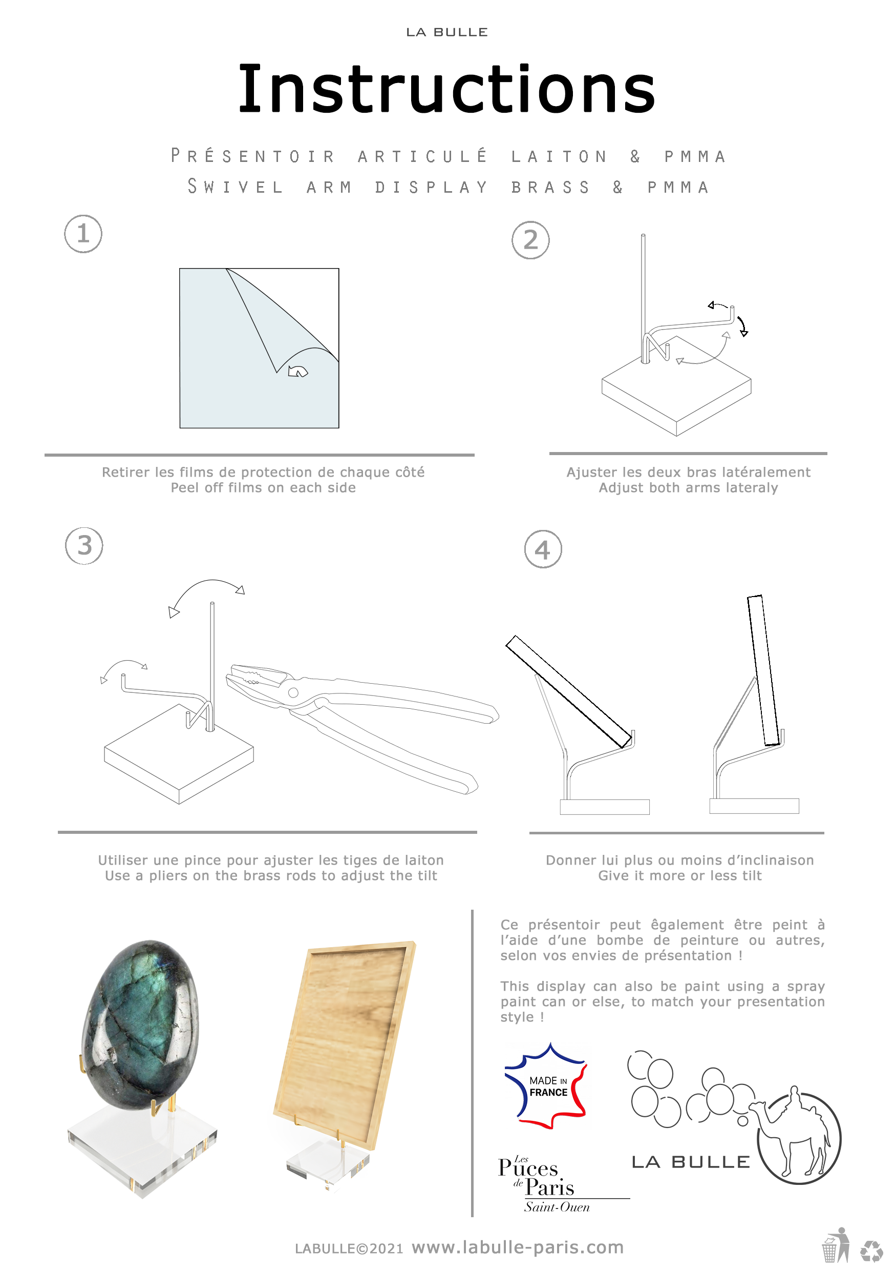 Ausstellungsständer aus Plexiglas und Messing