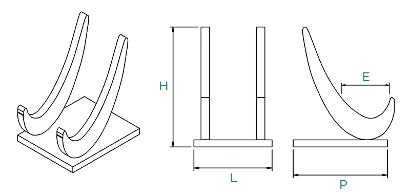Plexiglas display - Cradle - BER1