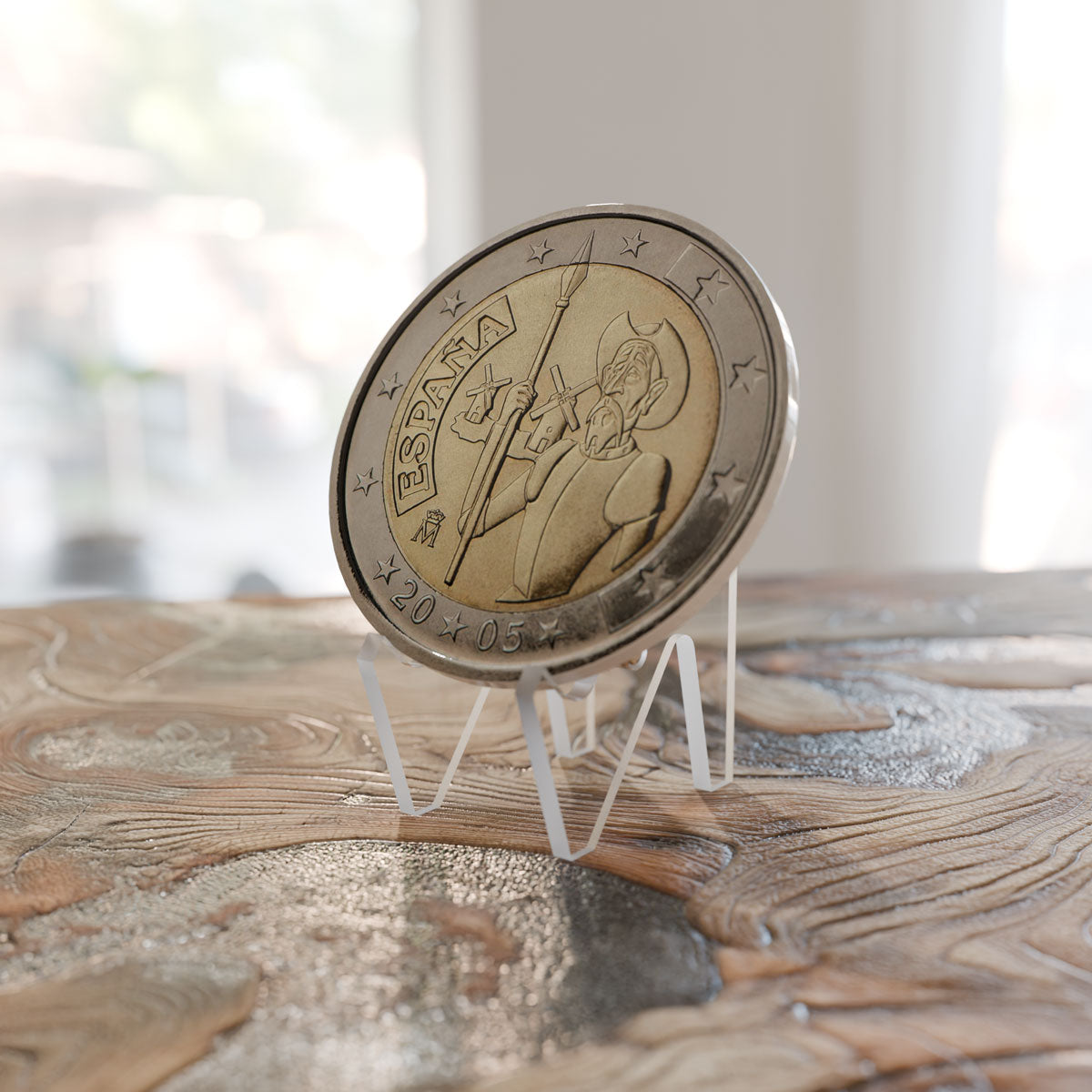 Münzdisplay aus Plexiglas