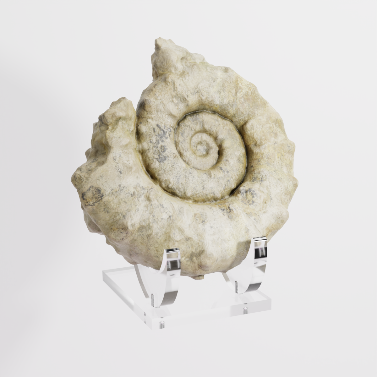 presentoir en plexiglas pour objets ronds sur fond blanc