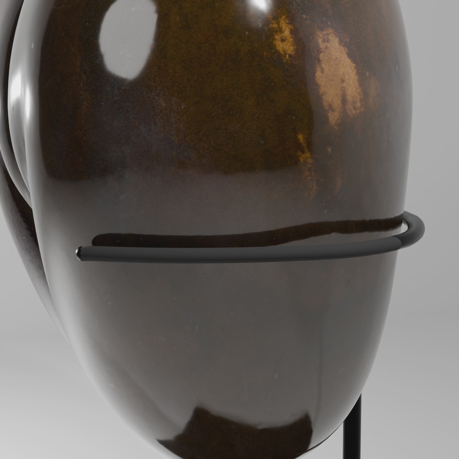 Stahl-Präsentationsständer für Coco de Mer