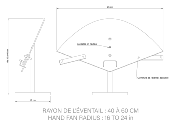 Présentoir plexiglas pour éventail 