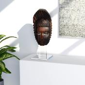 Présentoir Plexiglas pour Masque  - Hauteur du masque 20 & 38 cm 