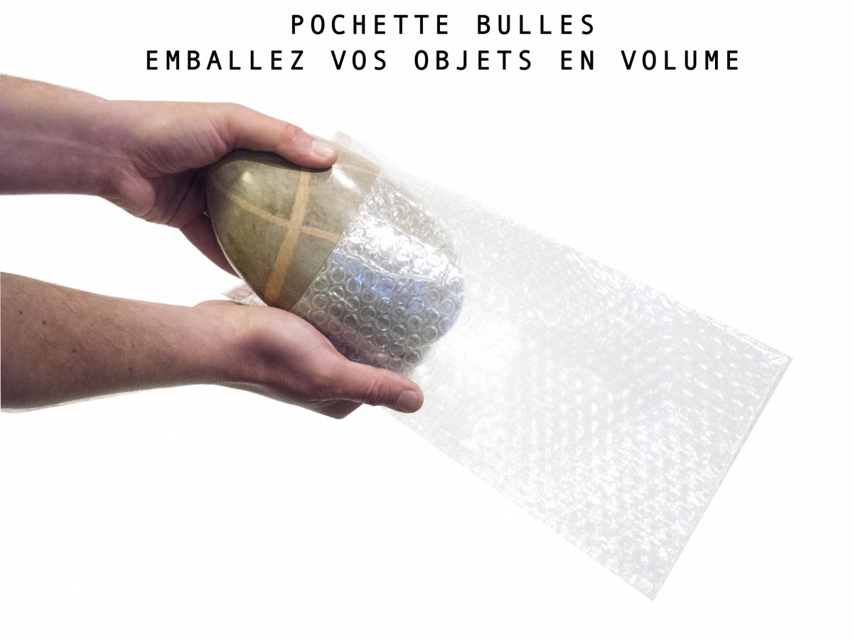 céramique dans un sachet en papier bulle avec fermeture adhésive