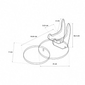 Présentoir en plexiglas  pour soucoupe & tasse 