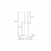 Socle pour masque plexi - Hauteur du masque entre 20 et 38 cm 