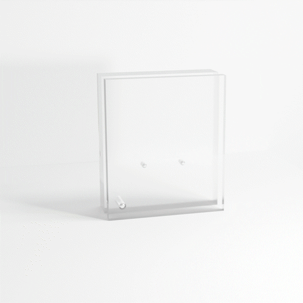 Présentoir plexiglas pour monnaie- Diamètre de la pièce de 6 à 7 cm 