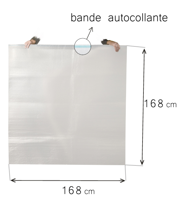 5 POCHETTES BULLE - 168x168 cm 