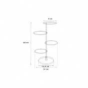 Présentoir plexiglas multi-plateaux- Diamètre des plateaux 9cm  hauteur de la tige 25cm