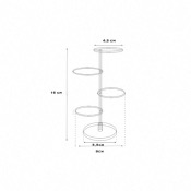 Présentoir plexiglas multi plateaux - Diamètre des plateaux 4,5cm  Hauteur de la tige 16cm