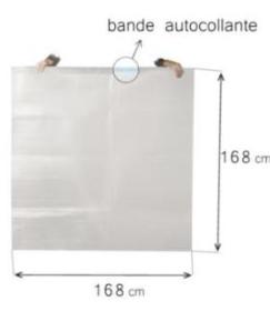 5 POCHETTES BULLE - 168x168 cm 