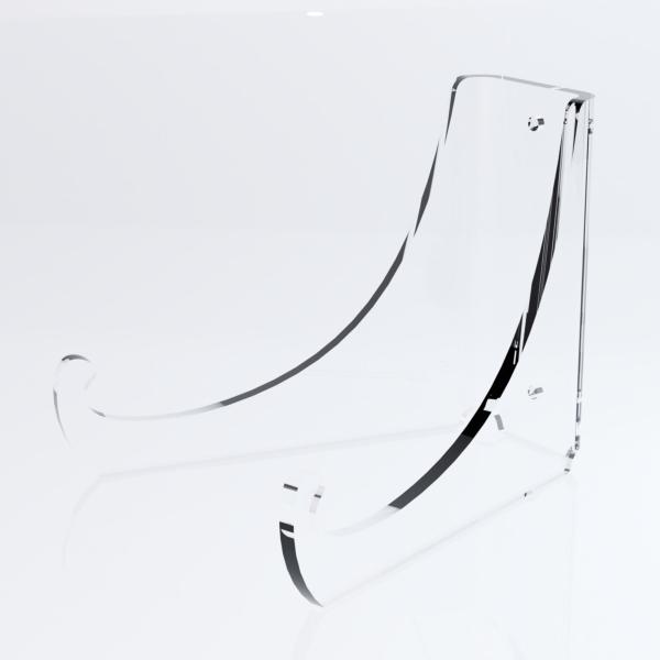 Présentoir Plexiglas pour assiette, Présentation inclinée