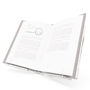 Présentoir plexiglas livre ouvert