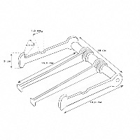 Présentoir plexiglas double bras réglable -T5