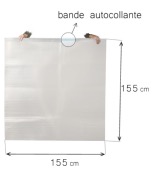 5 POCHETTES BULLE - 155x155cm 