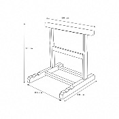 Présentoir en bois pour tableaux - XL