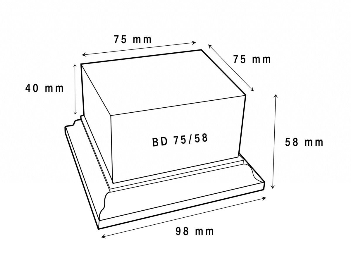 Socle de présentation en bois massif -BD3