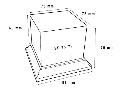 Socle de présentation en bois massif -BD4