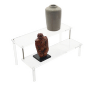 Escalier de Prsentation en Plexiglas - 2 niveaux de 20 x 6 cm 