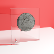 Présentoir plexiglas monnaie et médaille - Diamètre de la pièce de 6 à 7 cm 