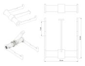 Présentoir plexiglas bras réglable - T2