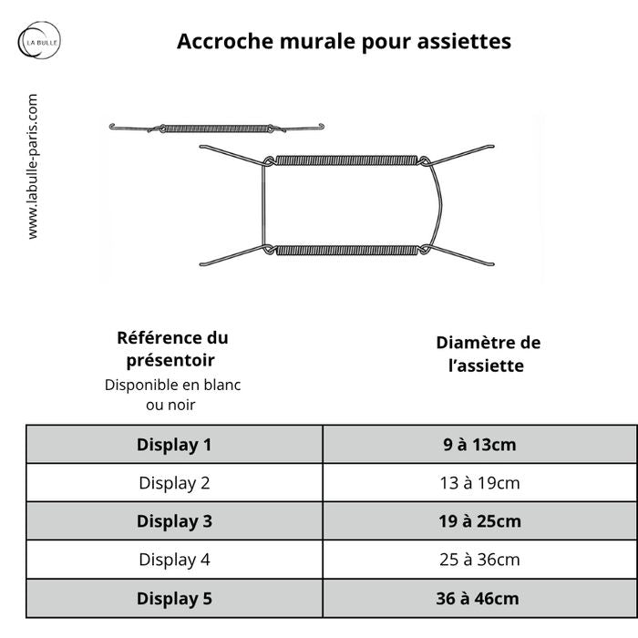 Accroche Murale Assiette  ⎸ Crochet pour Assiette