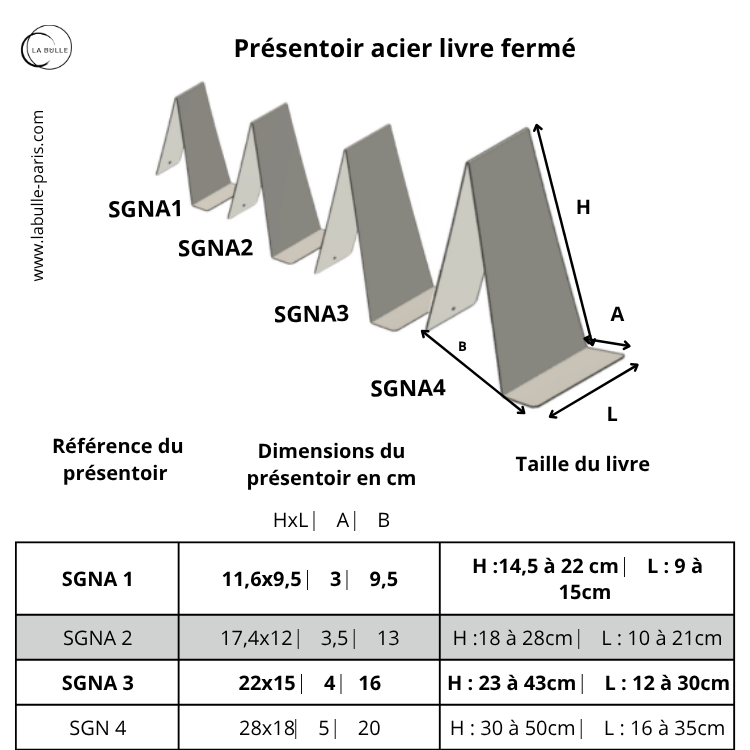 Présentoir en Acier  Livre Fermé