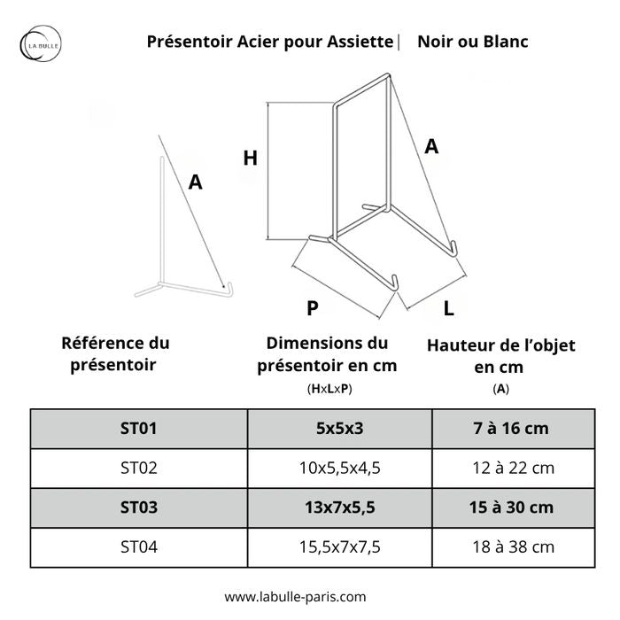Présentoir Acier  Assiette  ⎸  Support Acier pour Assiette