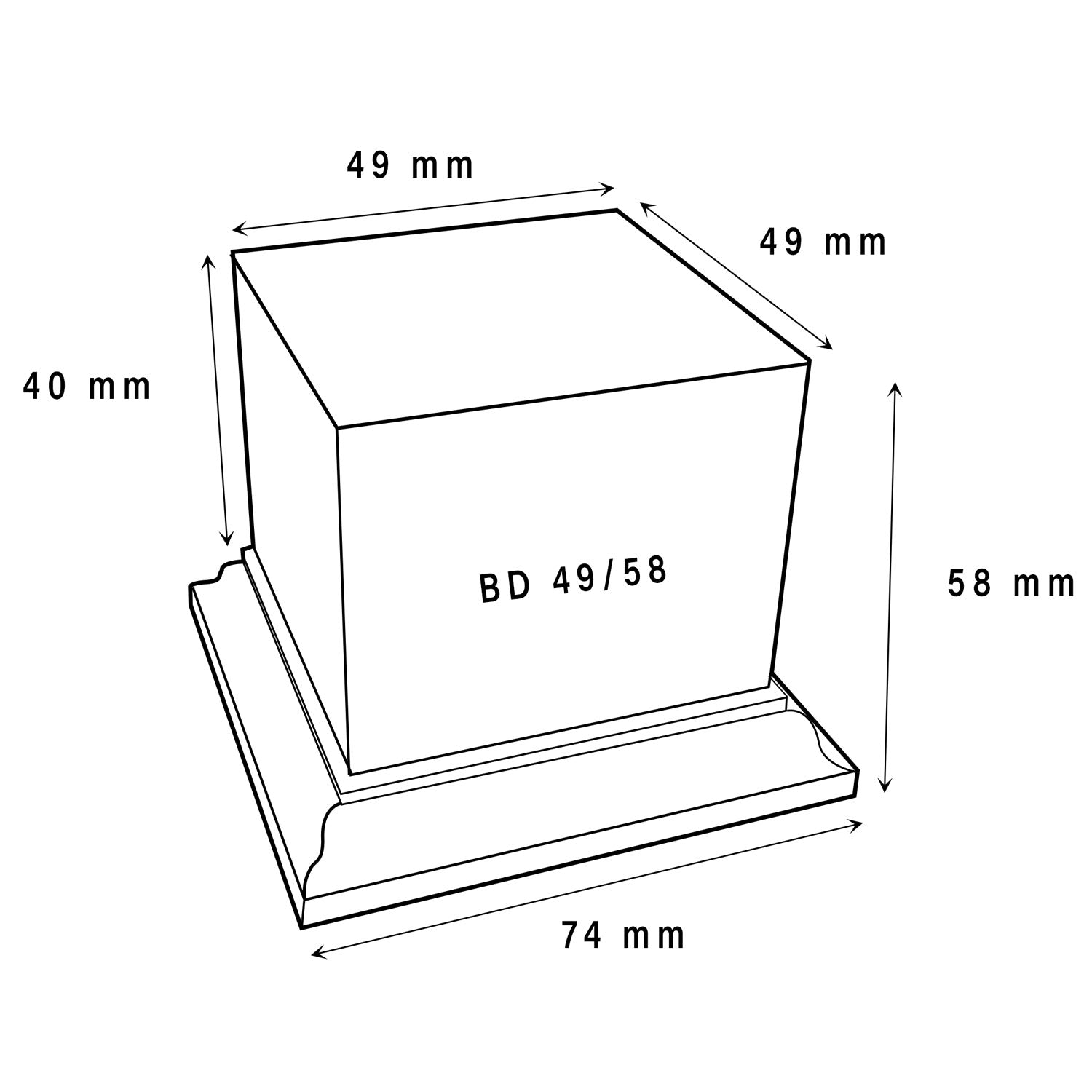 Solid wood display base -BD3