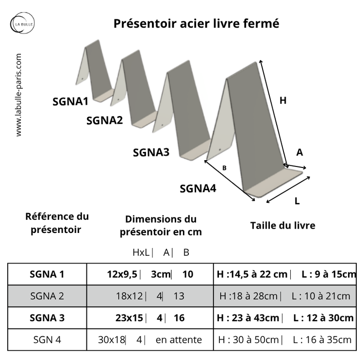 Présentoir en Acier  Livre Fermé