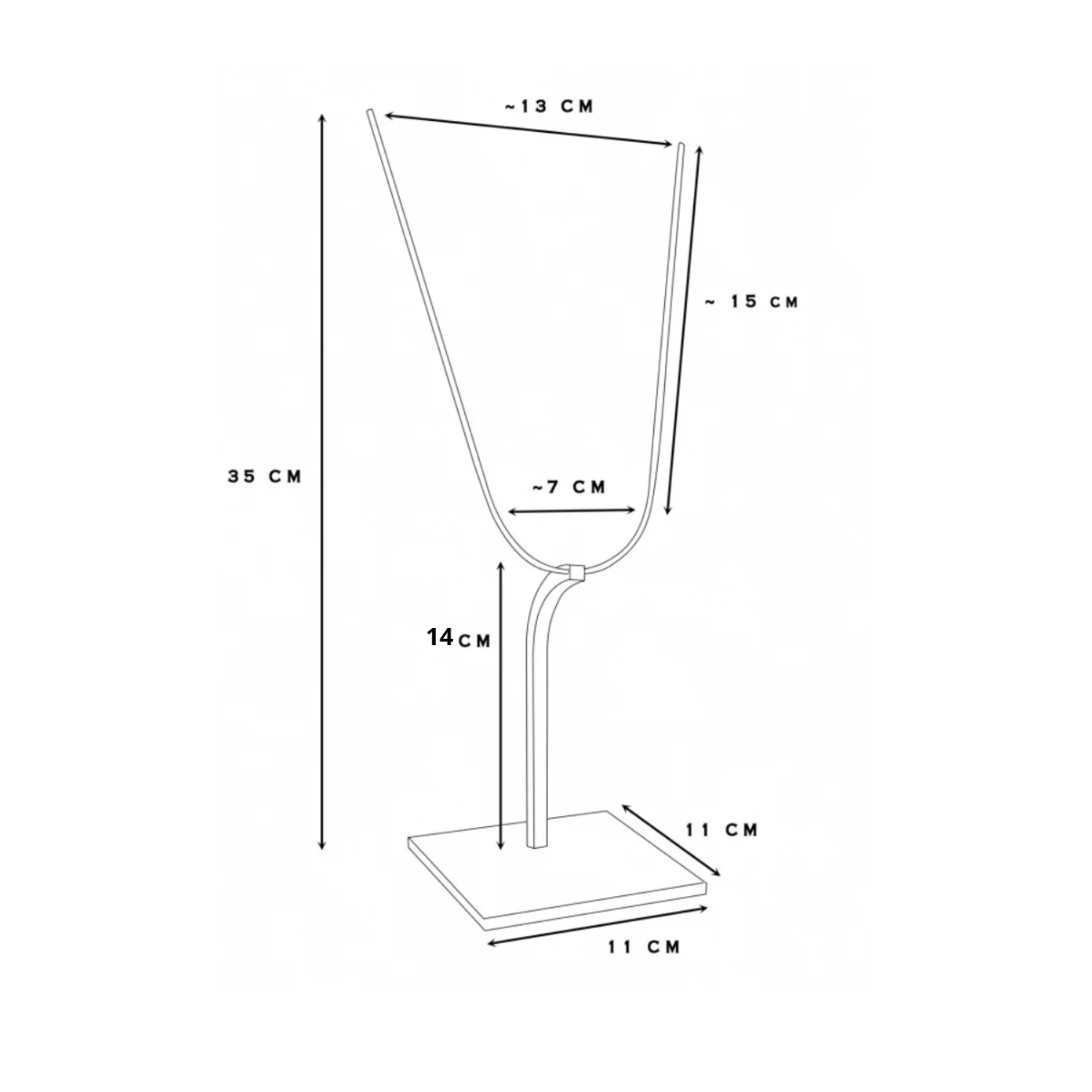 Steel Mask Display Stand - Large Format Rectangle Base