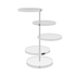 Présentoir Plexiglas multi plateaux rond - Diamètre des plateaux 5cm  Hauteur de la tige 20cm