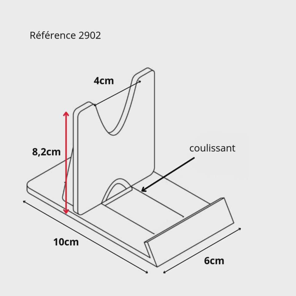 Présentoir en Plexiglas coulissant