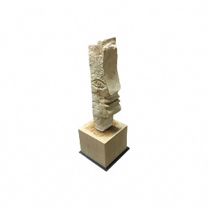 moulage de Georges braque sur un socle en bois et fer