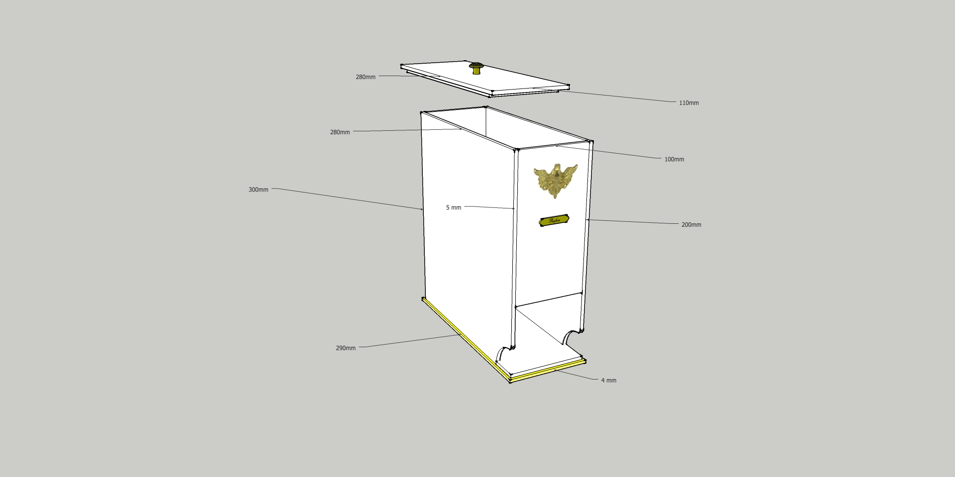 prototype 3D pour distributeur de parfum boutique cours de marbre chteau de Versailles 