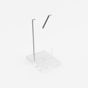 presentoir en plexiglas en v pour armes 